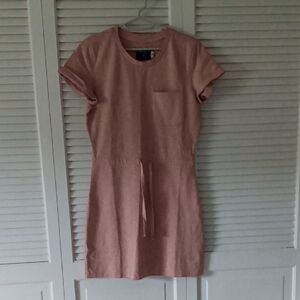 Peach Casual T-Shirt Dress